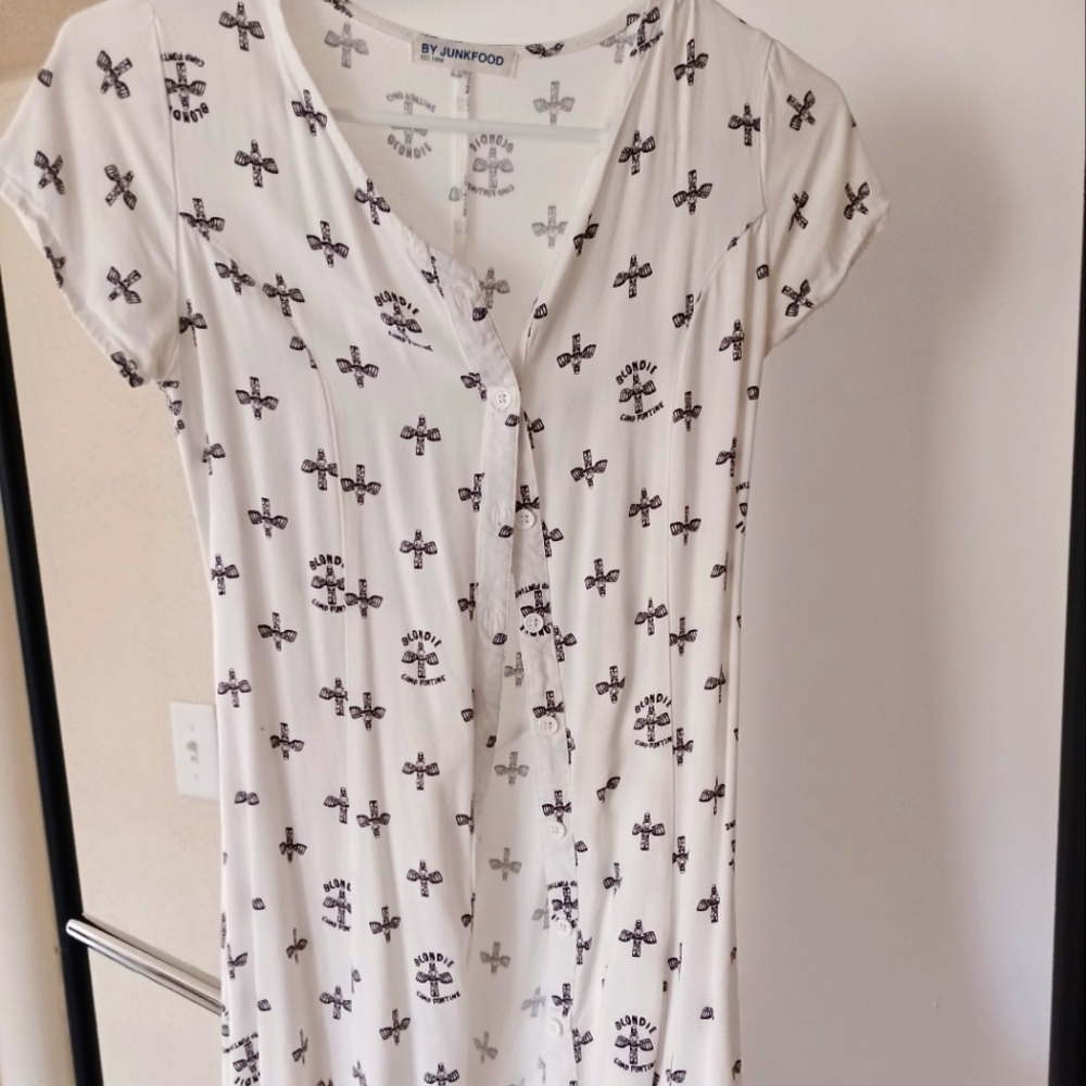 White button down dress